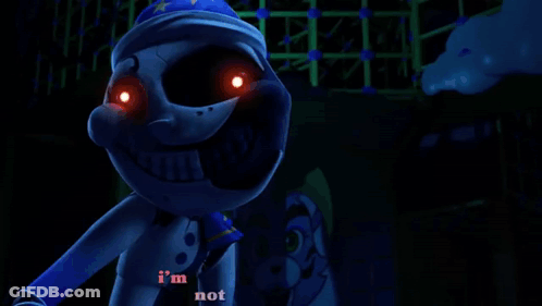 Clown With Glowing Red Eyes Says I'm Not Taking Any Crap GIF