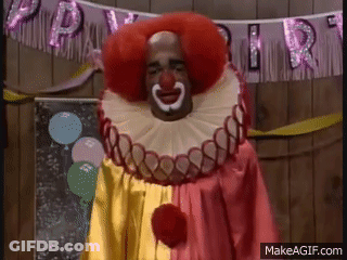 Clown With Happy Birthday Banner GIF