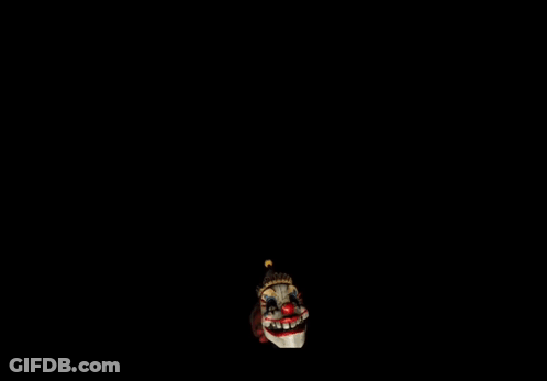 Clown With Microphone In Mouth GIF