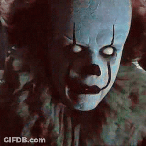 Clown With White Eyes GIF