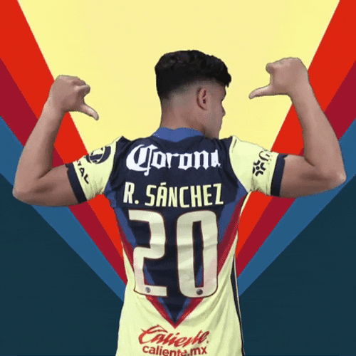 Club America Richard Sanchez Pointing Back Jersey GIF