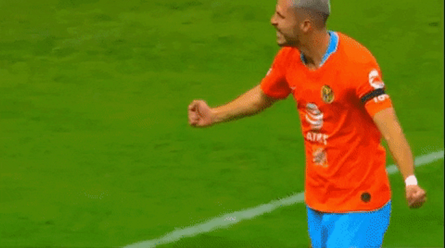 Club America White Haired Player Runs Screaming GIF