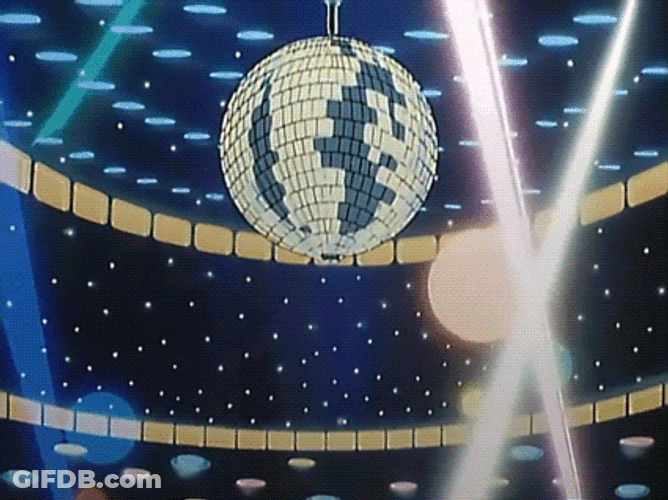 Club Dancing Colorful Disco Ball GIF