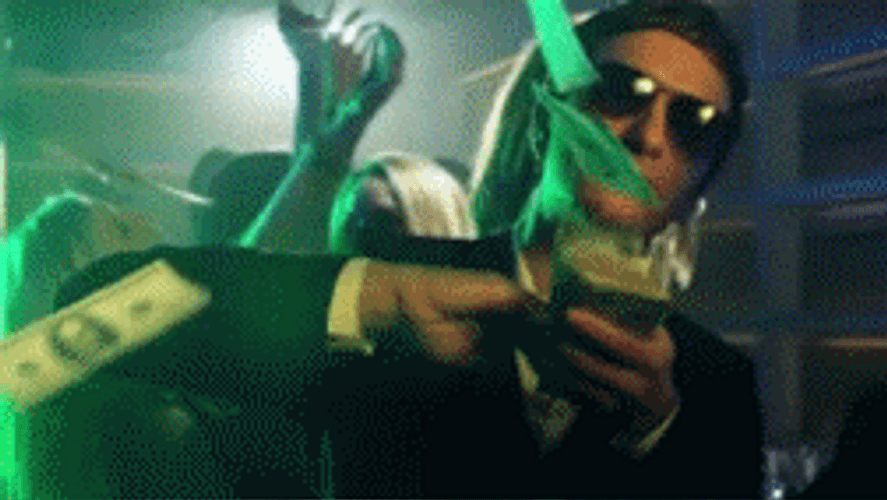 Club Guy Throwing Money GIF