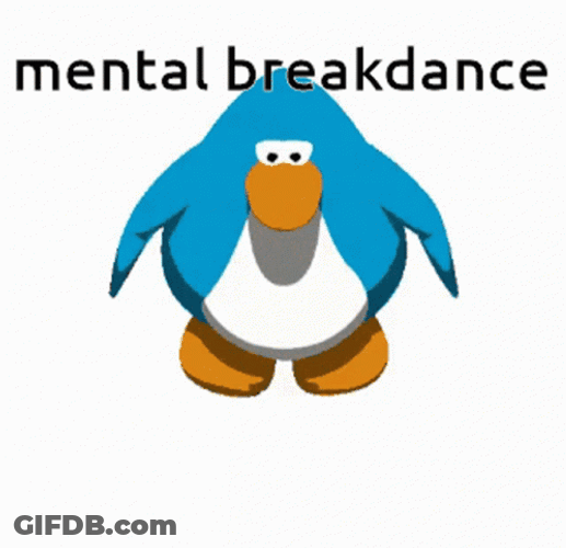 Club Penguin Mental Breakdance GIF