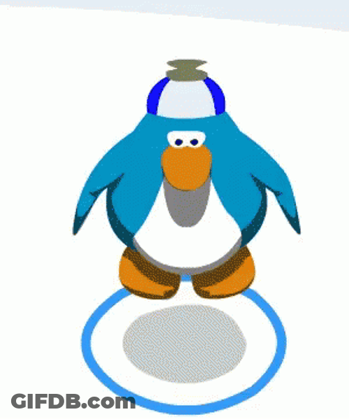 Club Penguin Propeller Hat Floating GIF