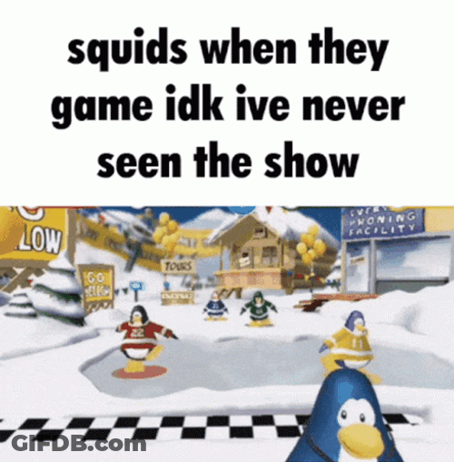 Club Penguin Squid Game Meme GIF
