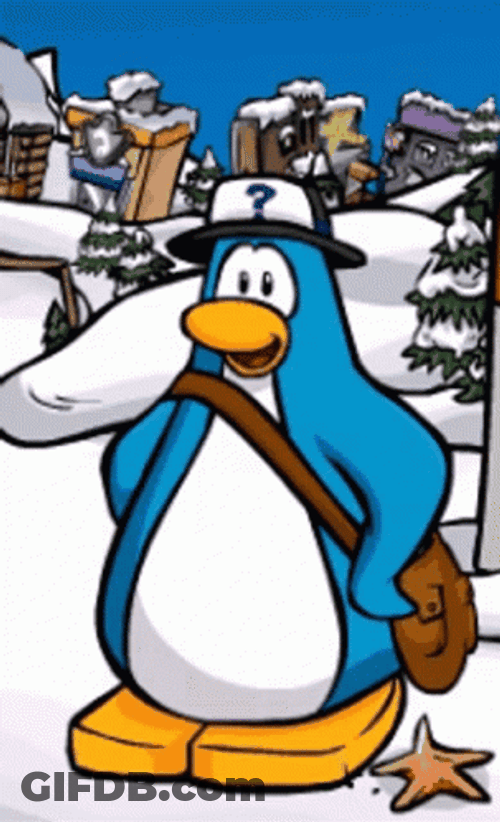 Club Penguin Wave Hi Hello GIF