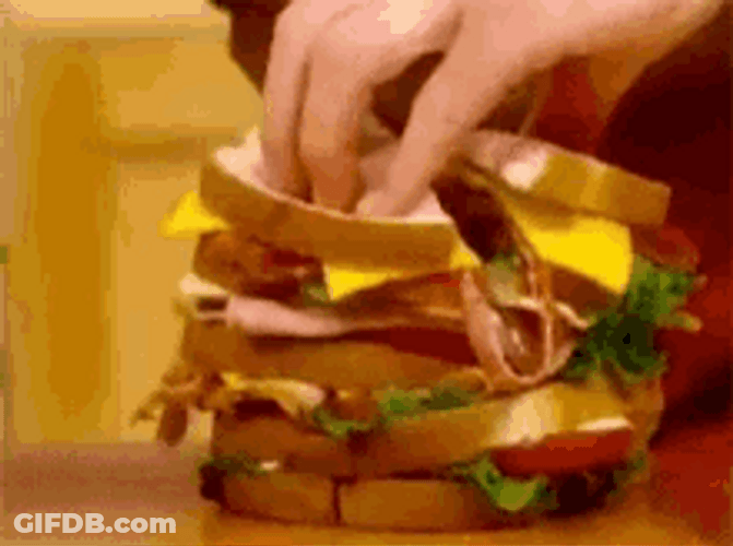 Club Sandwich Toppling GIF