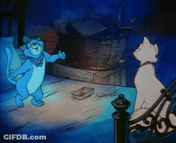 Clubbing Blue Cat In Hat GIF