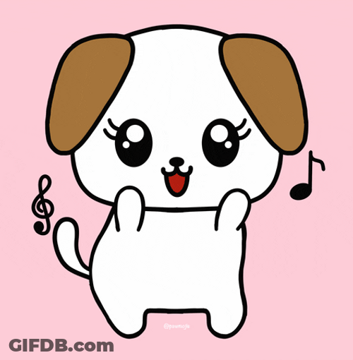 Clubbing Cute Cartoon Dog GIF