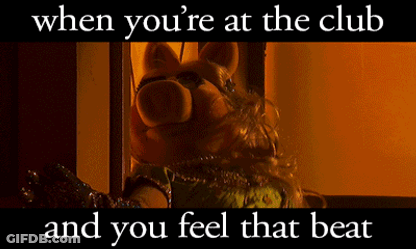 Clubbing Muppet Miss Piggy GIF