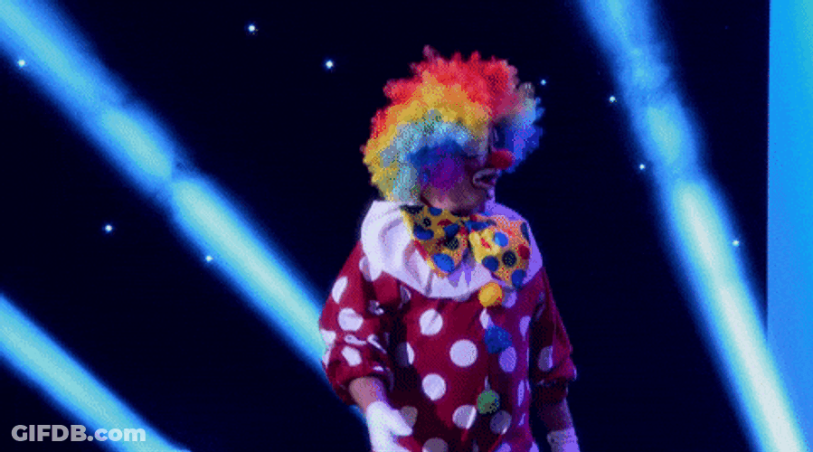 Clueless Clown Show GIF