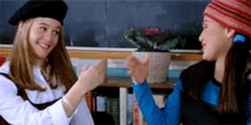 Clueless Girls Handshake GIF