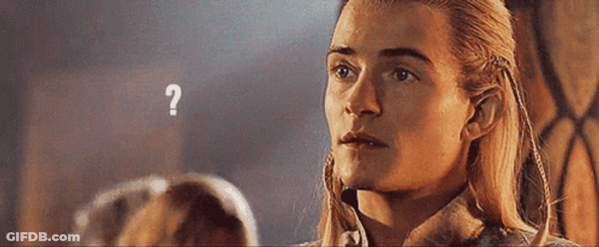 Clueless Legolas Question Mark GIF