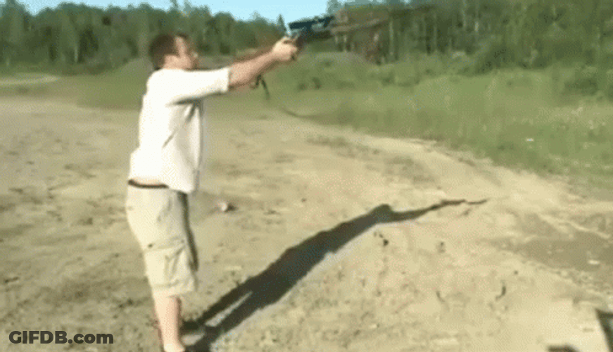 Clumsy Guy Bad Aim GIF