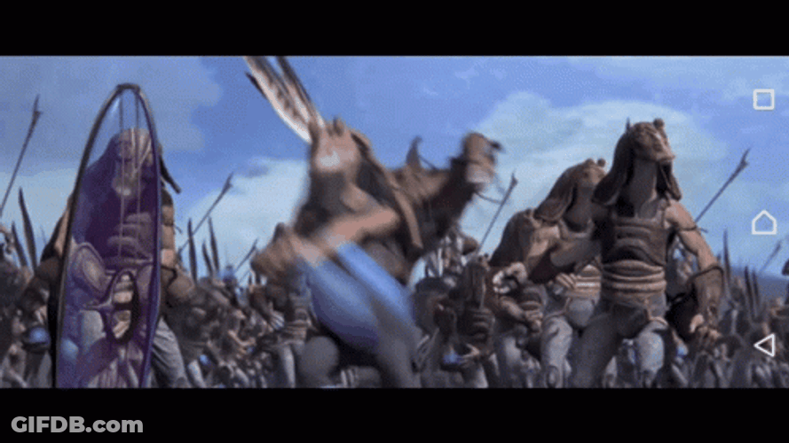 Clumsy Jar Jar Binks GIF