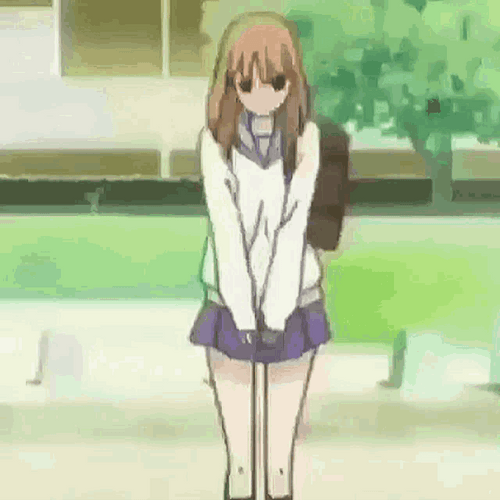Clumsy Running Anime Girl GIF