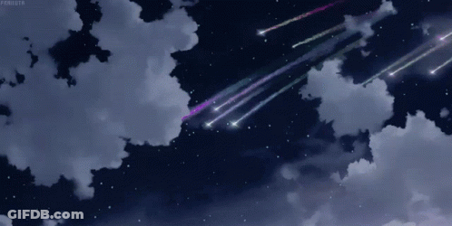 Cluster Of Shooting Stars Falling GIF