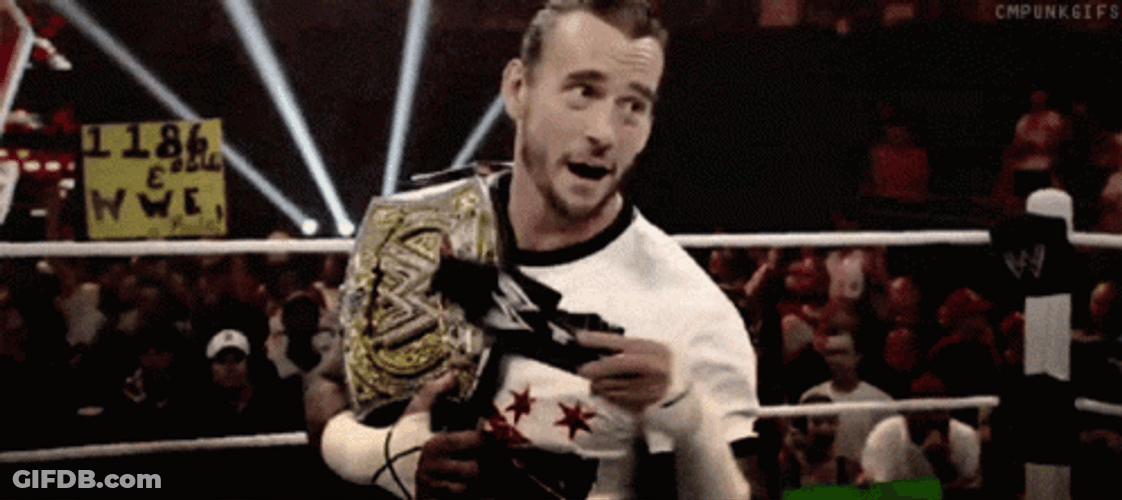 CM Punk Mic Drop GIF