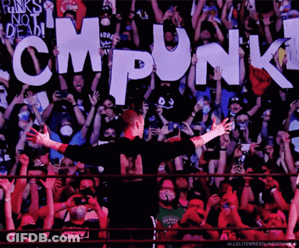 CM Punk Standing Inside Ring GIF