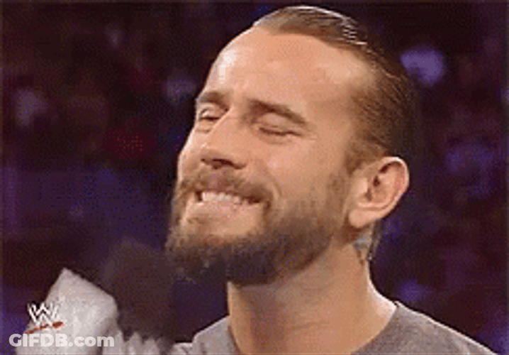 CM Punk Teeth Out Smile GIF