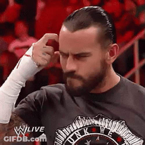 CM Punk Thinking GIF