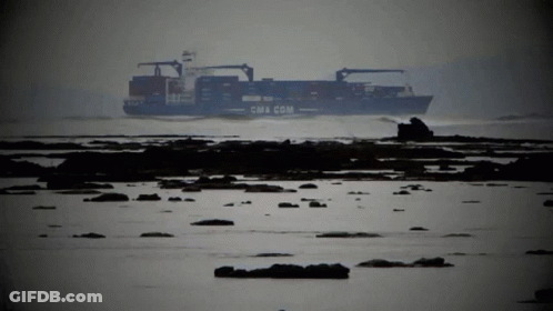 CMA COM Container Ship GIF