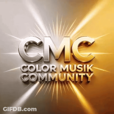 CMC Color Musik Community Logo With Light Burst GIF