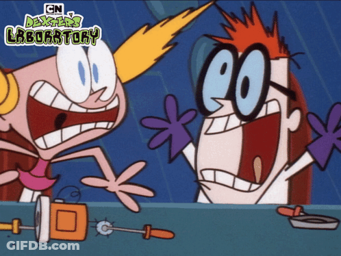 CN Dexter's Laboratory Man And Woman GIF