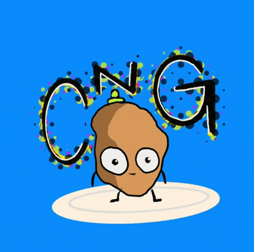 CNG Wide Eyes Nugget Dancing Meme GIF