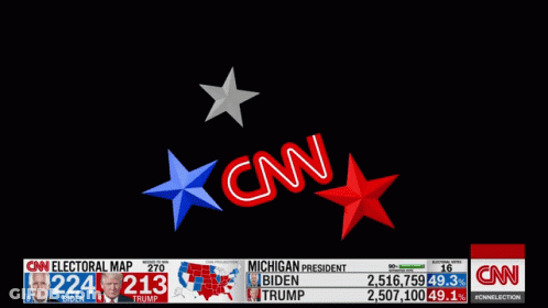 Cnn Is Showing The Results Of The Michigan Election GIF