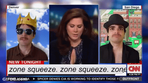 CNN News Report Man With Crown Woman Sunglasses Man In Hat GIF