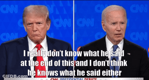CNN Presidential Debate Between Donald Trump And Joe Biden GIF