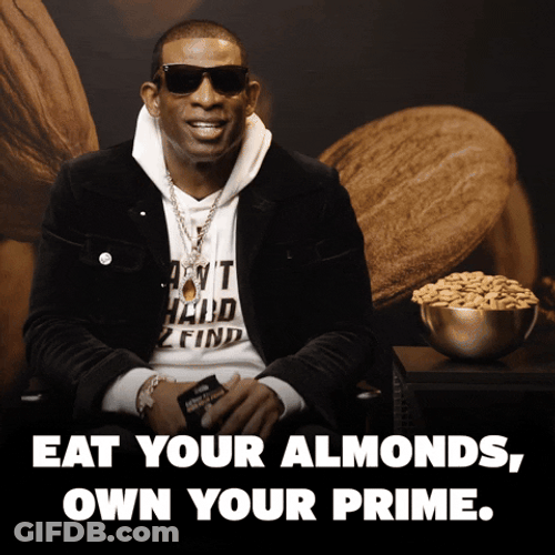 Coach Prime Eat Your Almonds GIF