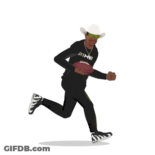 Coach Prime Running Fast Coach GIF
