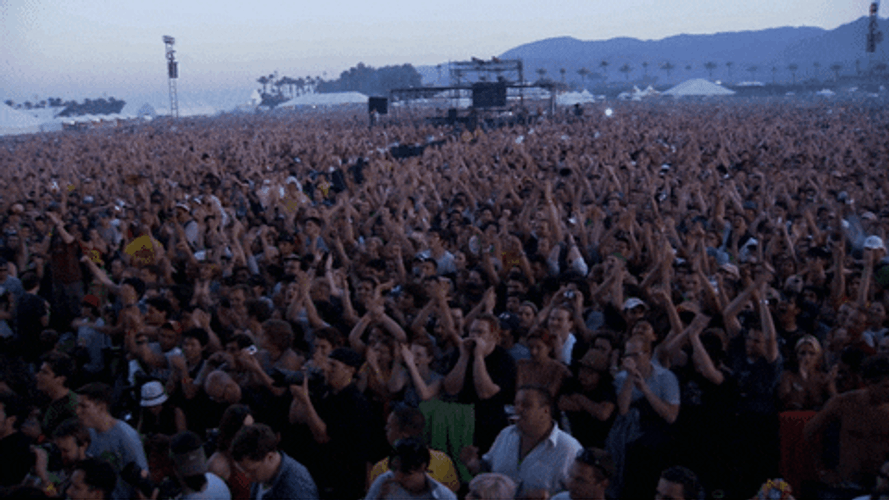Coachella Crowd Clapping GIF