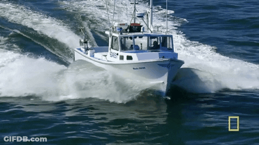 Coast Guard Boat On The Run GIF