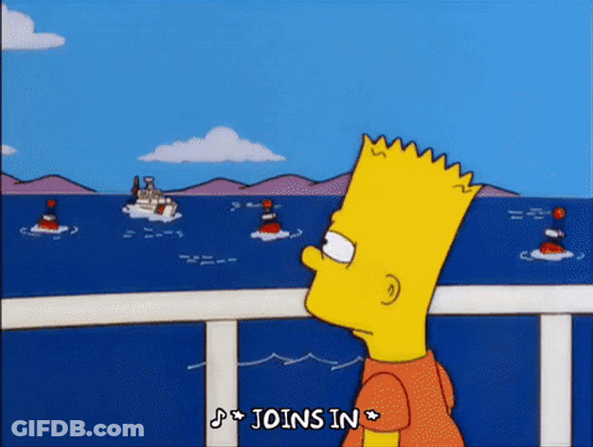 Coast Guard Homer And Bart Simpson GIF