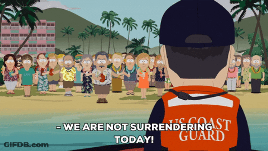 Coast Guard We Are Not Surrender GIF