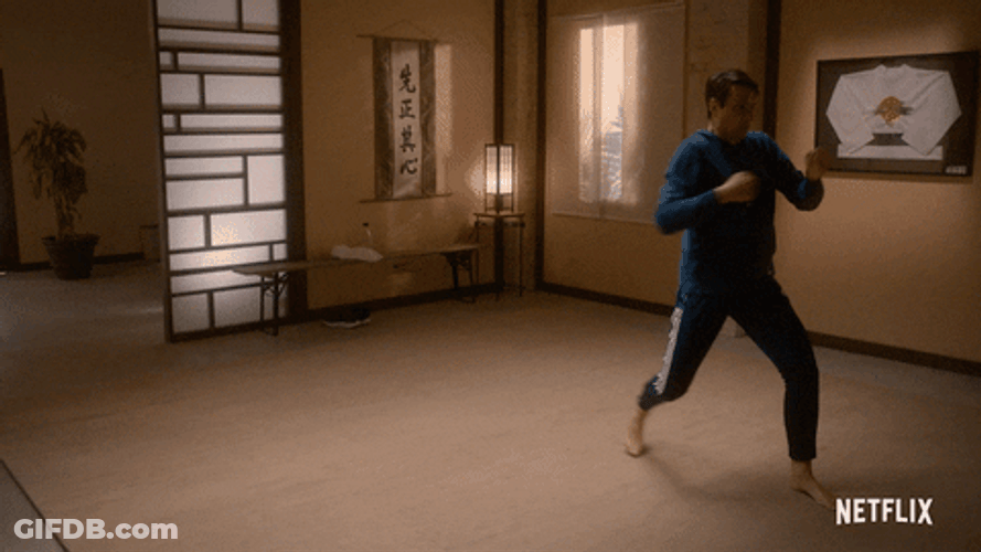 Cobra Kai Daniel Karate Practice GIF