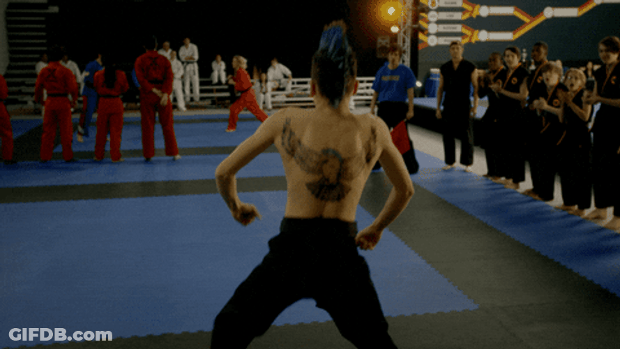 Cobra Kai Hawk Shoulder Rolls GIF