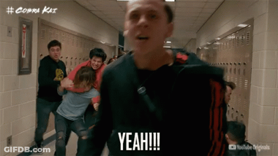 Cobra Kai Hawk Yeah Reaction GIF