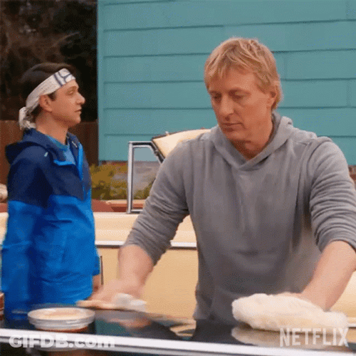 Cobra Kai Johnny Car Wiping GIF