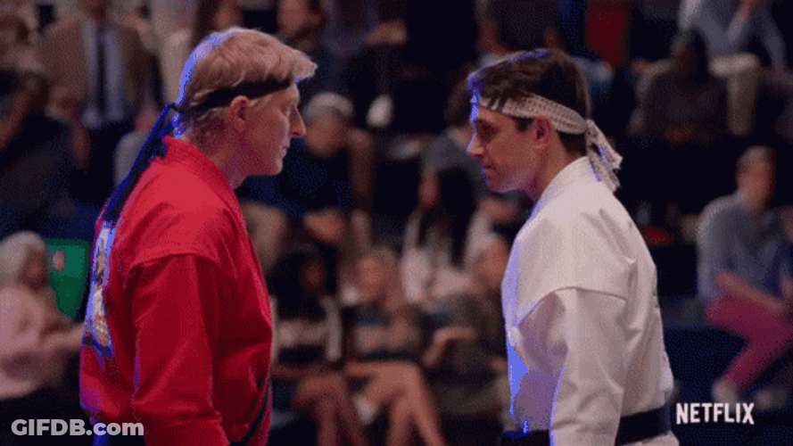 Cobra Kai Johnny Daniel Bow GIF