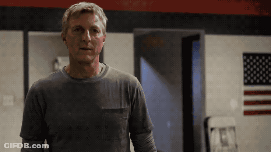 Cobra Kai Johnny Daniel Rivalry GIF