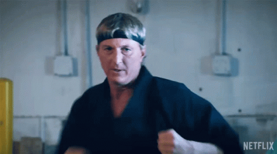 Cobra Kai Johnny Karate Practice GIF