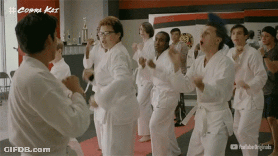 Cobra Kai Karate Class Dab GIF