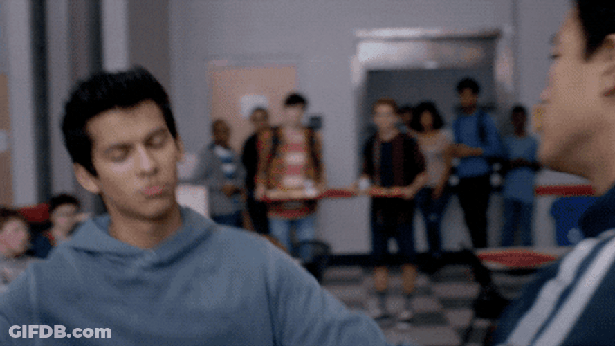 Cobra Kai Miguel Cafeteria Fight GIF