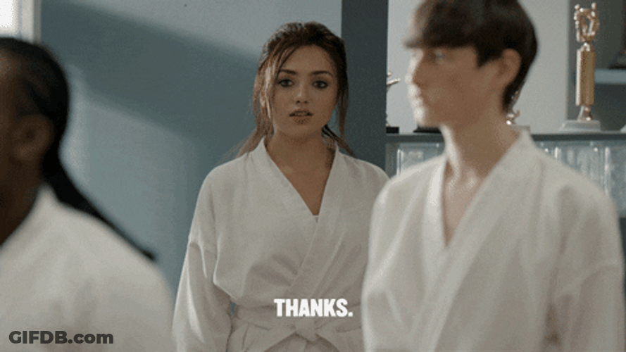 Cobra Kai Tory Practice Thanks GIF